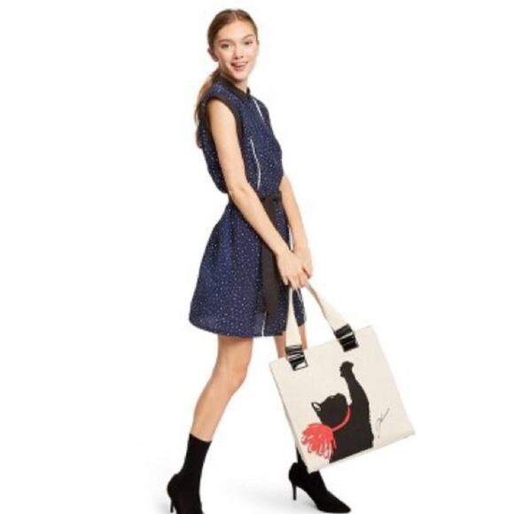 Jason Wu for Target polkadot chiffon dress in navy. Size M. - Picture 1 of 8